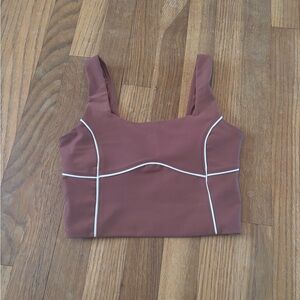 Abercrombie & Fitch Mauve Crop Top with White Accents